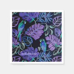 Serviette En Papier Serviettes Paradis des perroquets tropicaux