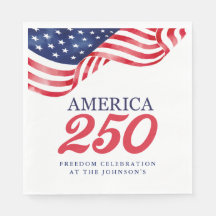 Serviettes patriotiques America 250 | BBQ du 4 jui