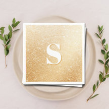 Serviettes personnalisées avec monogramme en luxe