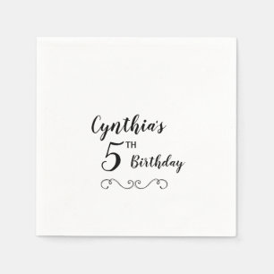 Serviette En Papier Serviettes personnalisées de fête d'anniversaire