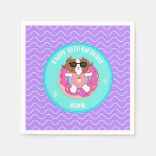 Serviette En Papier Serviettes personnalisées de la partie de la pisci