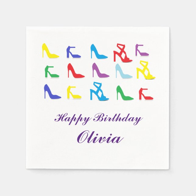 Serviette En Papier Serviettes personnalisées en papier "Chaussures" (Devant)