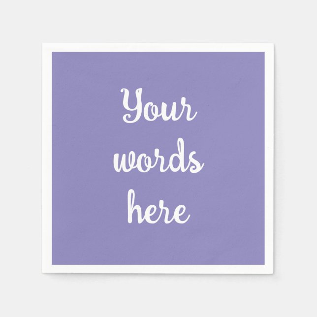 Serviette En Papier Serviettes personnalisées en papier violet bleu (Devant)