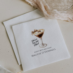 Serviette En Papier Serviettes personnalisées Martini 80e anniversaire