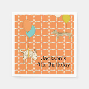 Serviette En Papier Serviettes personnalisées orange pour la fête des