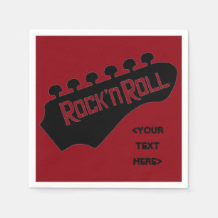Serviette En Papier Serviettes personnalisées par guitare de rock