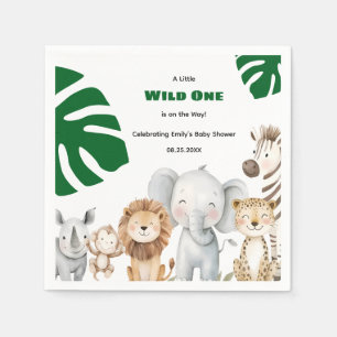 Serviette En Papier Serviettes personnalisées pour Baby Shower Safari
