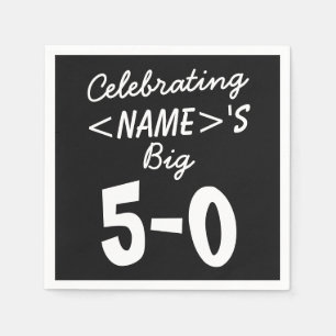 Serviette En Papier Serviettes personnalisées pour célébrer le 50e ann