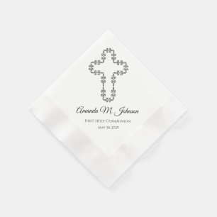 Serviette En Papier Serviettes personnalisées pour la première communi