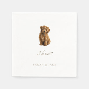 Serviette En Papier Serviettes Personnalisées pour Mariage de Chien