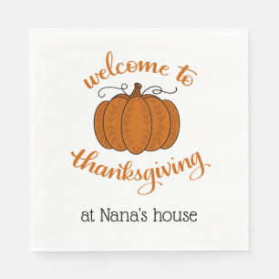Serviette En Papier Serviettes personnalisées pour Thanksgiving