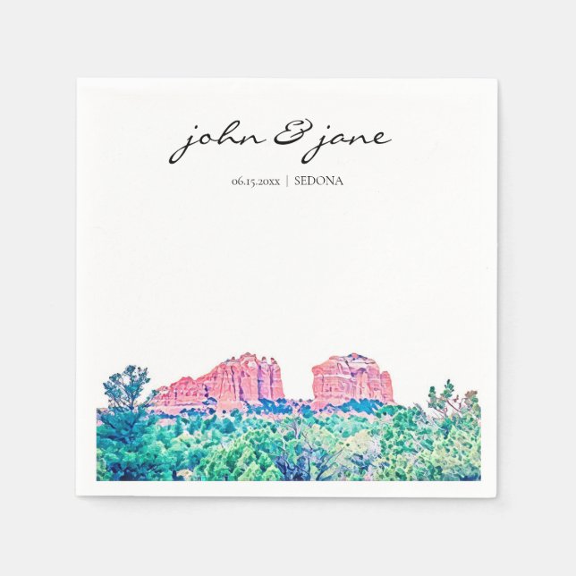Serviette En Papier Serviettes personnalisées Sedona Arizona (Devant)