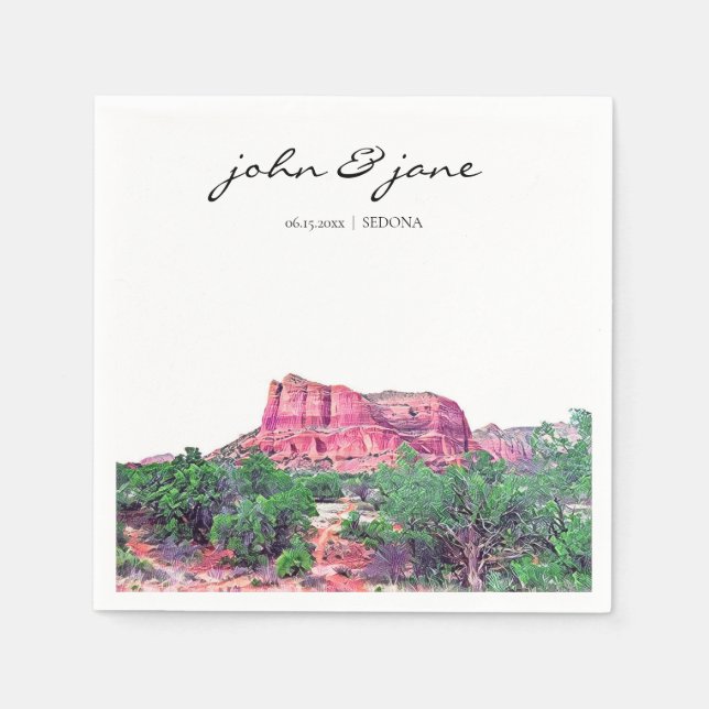 Serviette En Papier Serviettes personnalisées Sedona AZ (Devant)