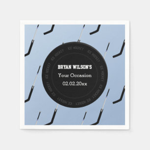 Serviette En Papier Serviettes personnalisées Thème de hockey sur glac