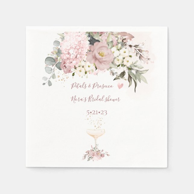 Serviette En Papier Serviettes PixDezines Rose Poussiéreux avec Verre  (Devant)