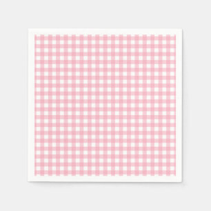 Serviette En Papier Serviettes Plaid Buffalo Rose Classique