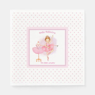 Serviette En Papier Serviettes pois Ballerina rose floral