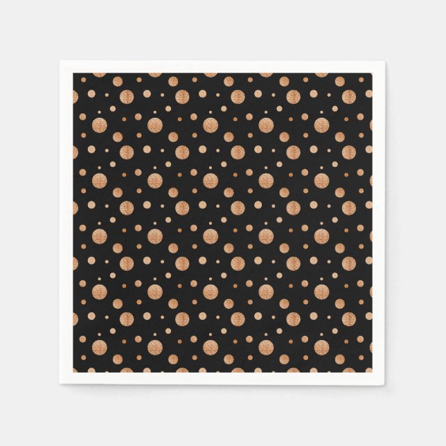 Serviette En Papier Serviettes pois en or tasse à café (Devant)