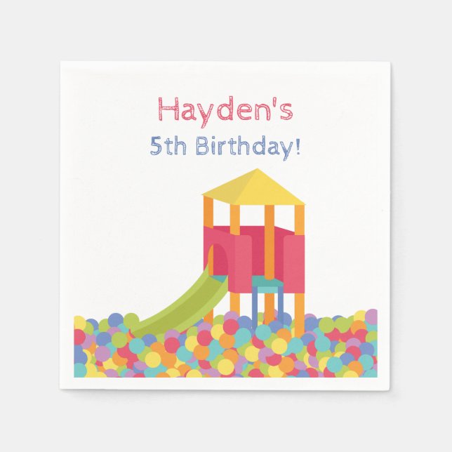 Serviette En Papier Serviettes pour anniversaire d'enfant Piscines à b (Devant)