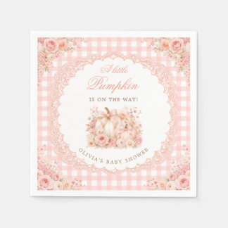 Serviette En Papier Serviettes pour Baby Shower A Little Pumpkin Fall 