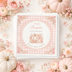 Serviette En Papier Serviettes pour Baby Shower A Little Pumpkin Fall 