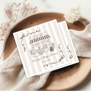 Serviette En Papier Serviettes pour Baby Shower arc-en-ciel Bebe Cafe