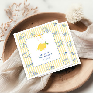 Serviette En Papier Serviettes pour Baby Shower au citron dessinées à
