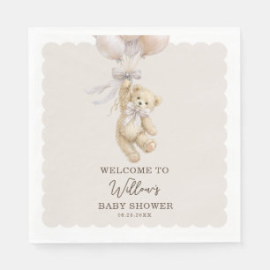 Serviette En Papier Serviettes pour Baby Shower avec Ballons et Nounou