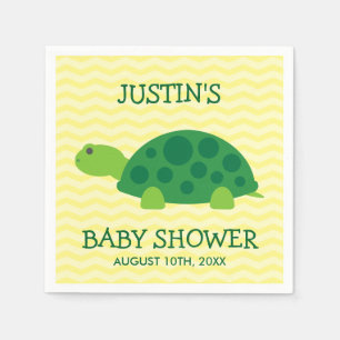 Serviette En Papier Serviettes pour baby shower avec petite tortue ver