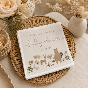 Serviette En Papier Serviettes pour Baby Shower Bohème Animaux de la F
