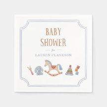 Serviettes pour Baby Shower Cheval à Bascule Aquar