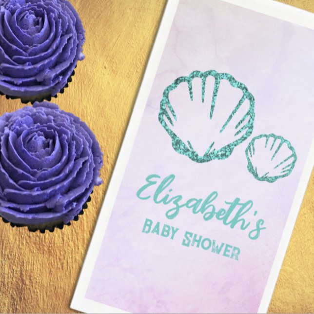 Serviette En Papier Serviettes pour Baby Shower Coquillages (Créateur téléchargé)