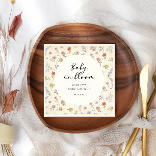 Serviette En Papier Serviettes pour Baby Shower Florales Baby In Bloom