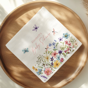Serviette En Papier Serviettes pour Baby Shower Jardin de Papillons Fl