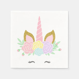 Serviette En Papier Serviettes pour Baby Shower Licorne Mignonne