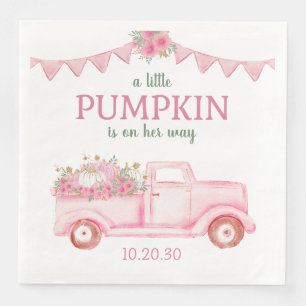 Serviette En Papier Serviettes pour Baby Shower Little Pumpkin Girl