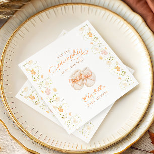 Serviette En Papier Serviettes pour Baby Shower Little Pumpkin Wildflo