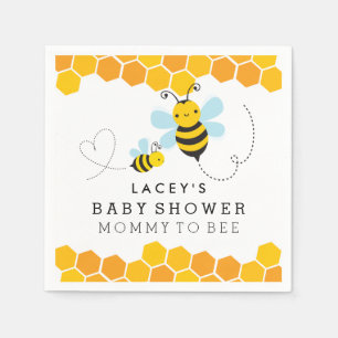 Serviette En Papier Serviettes pour Baby Shower Maman Abeille