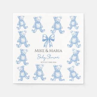 Serviette En Papier Serviettes pour baby shower ours en peluche