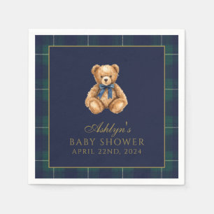 Serviette En Papier Serviettes pour Baby Shower Ourson Polo Vintage