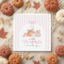 Serviettes pour Baby Shower Petit Citrouille Rose