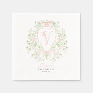 Serviette En Papier Serviettes pour Baby Shower Preppy Crest