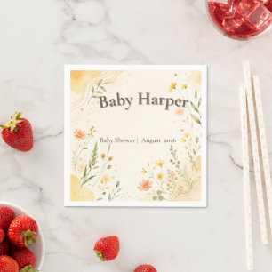 Serviette En Papier Serviettes pour Baby Shower Sunshine Garden