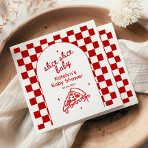 Serviettes pour Baby Shower sur le thème de Pizza
