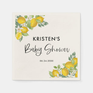 Serviette En Papier Serviettes pour Baby Shower thème Citron Agrumes