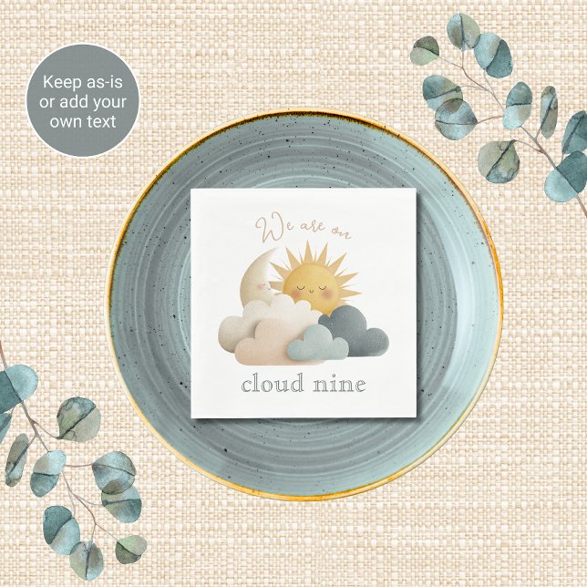 Serviette En Papier Serviettes pour Baby Shower Thème Nuage (Créateur téléchargé)