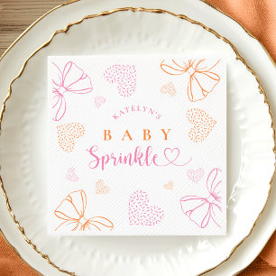 Serviette En Papier Serviettes pour Baby Sprinkle avec Ruban