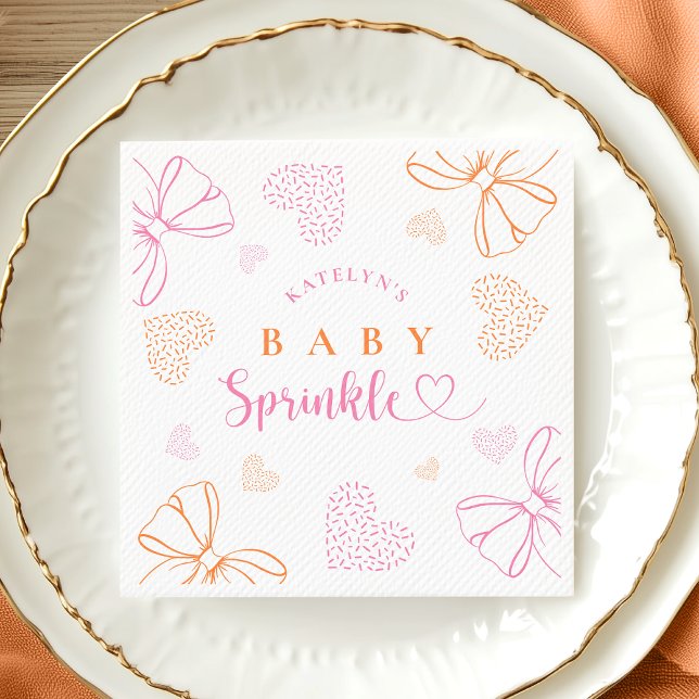 Serviette En Papier Serviettes pour Baby Sprinkle avec Ruban (Créateur téléchargé)