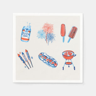 Serviette En Papier Serviettes pour barbecue