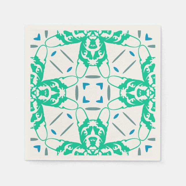 Serviette En Papier Serviettes pour Bouledogues Français (Devant)